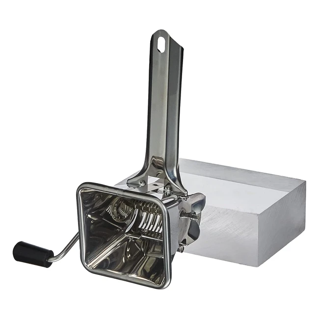 Mulino a Manovella Acciaio Inossidabile Metaltex 25x15x5 cm - Tritura Prezzemolo ed Erbe Aromatiche