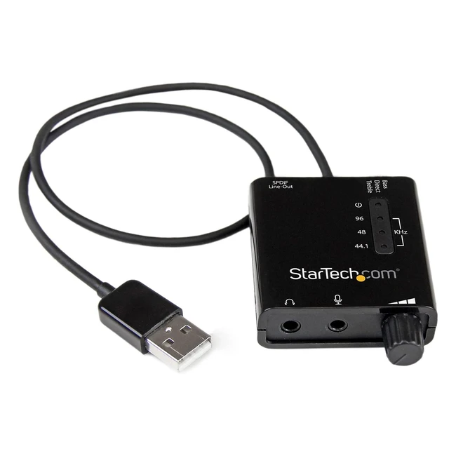 Startechcom USB Sound Card w SPDIF Digital Audio Stereo Mic - External Sound Ca