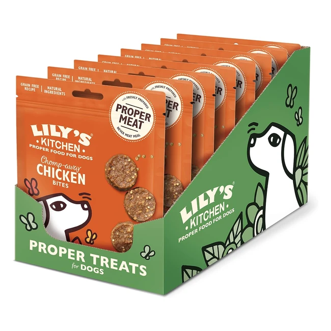 Snack per cani Lilys Kitchen Chompaway Chicken Bites - Pollo 8x70g - 560g