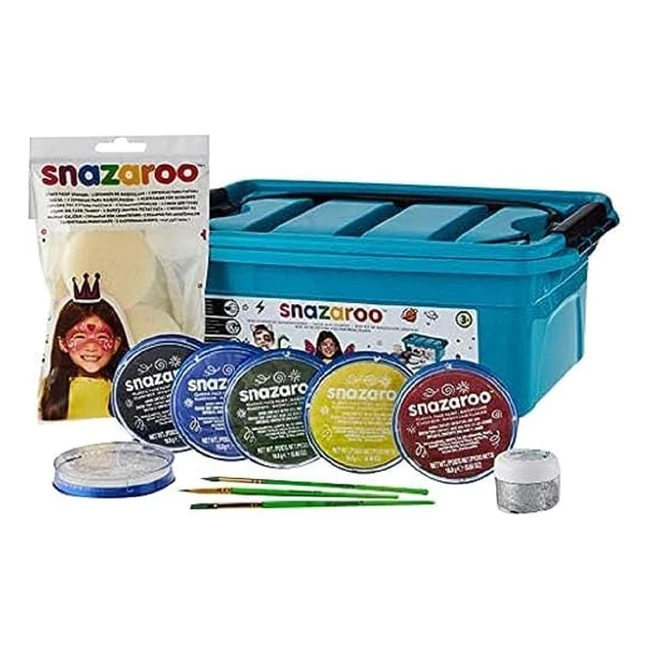 Kit débutant Snazaroo Mini Box Bleu - Réalisez 300 visages
