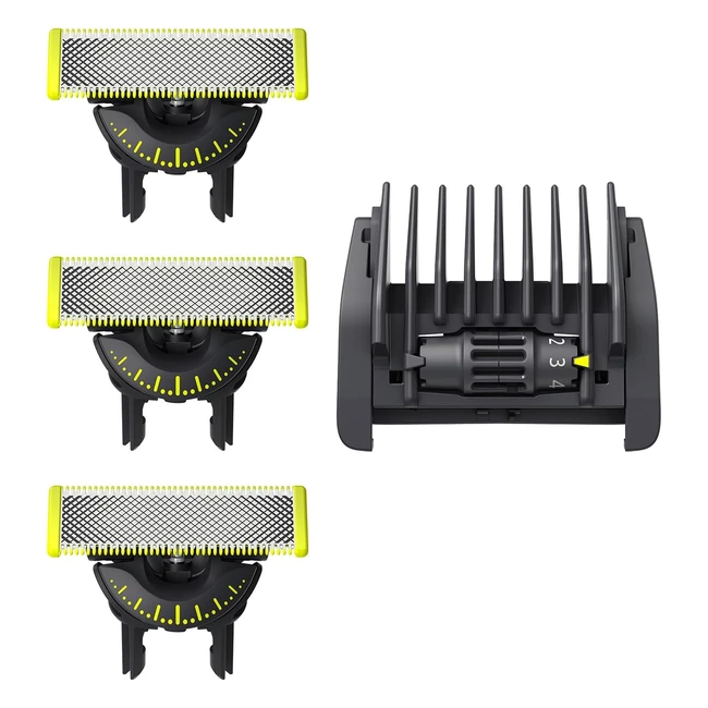 Philips OneBlade 360 - Lame de rechange pour rasoir/tondeuse électrique OneBlade avec sabot réglable 5 en 1 - Lot de 3