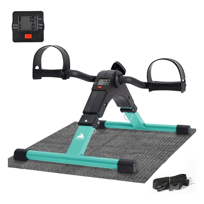 Evoland Pedal Exerciser Bike - Portable Fitness Mini Exercise Bike with LCD Moni