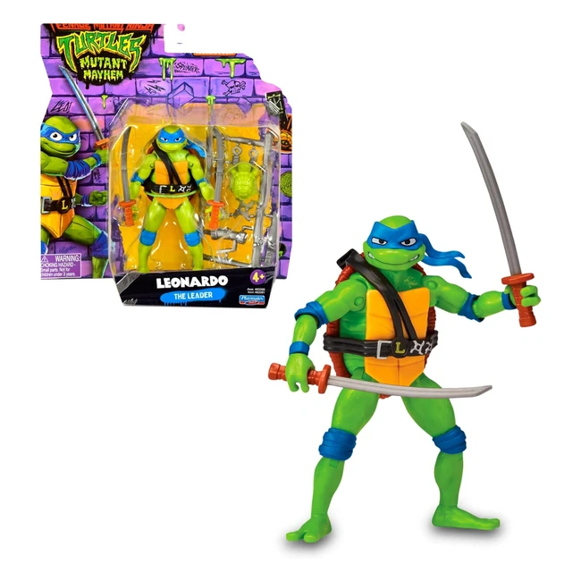 Tortugas Ninja Leonardo Figura Básica - Diseño Original - Accesorios de la Película - ¡Aprovecha!