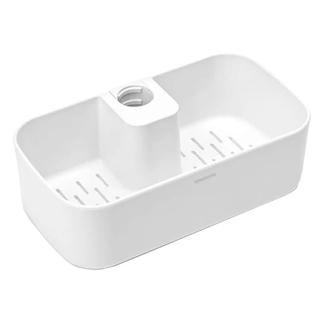 Brabantia Shower Caddy - White, One Size - Organize, Drain, Mount