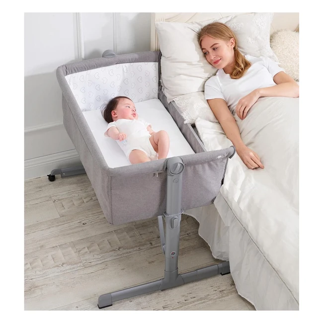 Minicuna Colecho Babify Regulable Multialturas - Color Gris