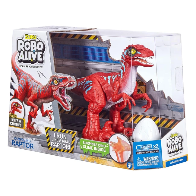 Robo Alive Giocattolo Dinosaur Rapace Infuriato Raptor Rosso - Colore 25289A