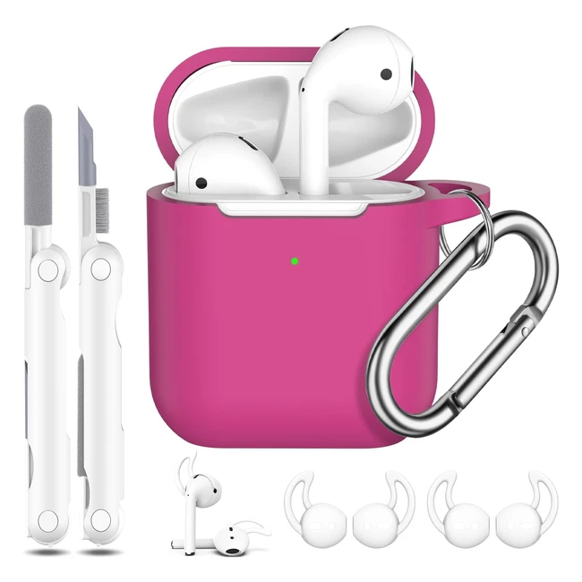 Custodia AirPods 2a e 1a Gen con Kit Pulizia - Morbido Silicone - Rosa