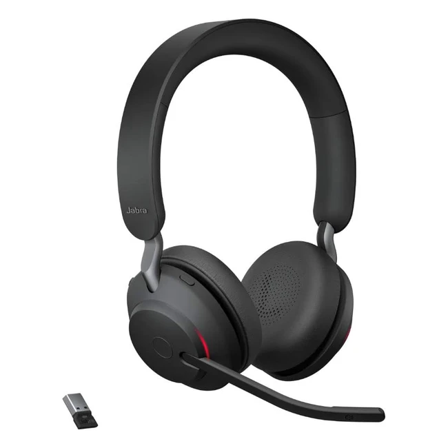 Jabra Evolve2 65 Wireless PC Headset - Geräuschisolierung, lange Akkulaufzeit, präzise Soundqualität