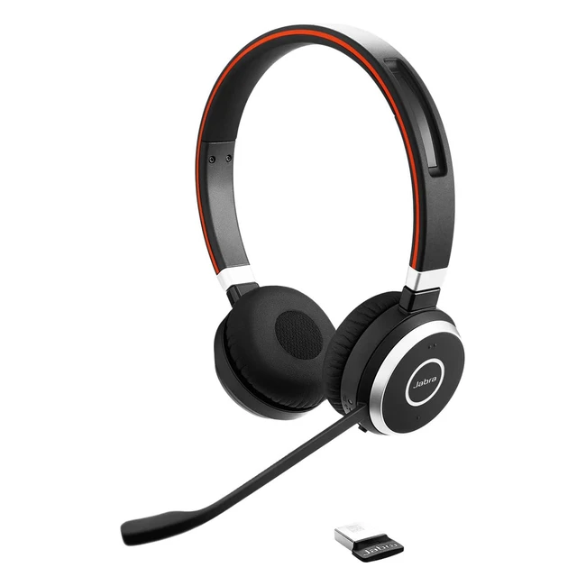 Jabra Evolve 65 SE kabellose Stereo-Kopfhörer Bluetooth Geräuschunterdrückung Mikrofon lange Akkulaufzeit Dual-Konnektivität MS Teams zertifiziert unterstützt andere Plattformen Schwarz