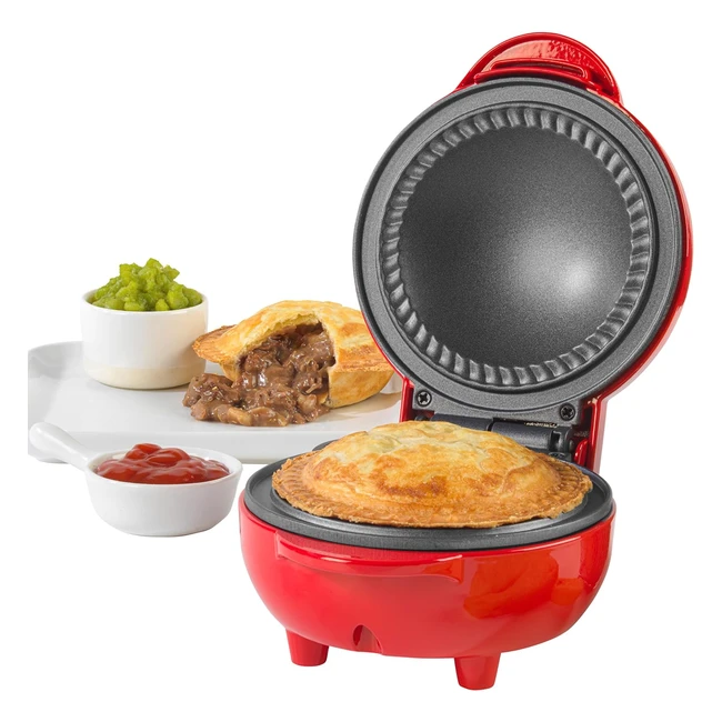 Giles Posner Mini Pie Maker - Deepfill Nonstick 3 Minute Preheat Bake Traditi