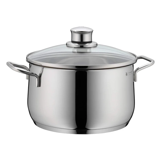 WMF Diadem Plus Kochtopf 20cm, Glasdeckel, Induktion, 3,7L, Cromargan Edelstahl