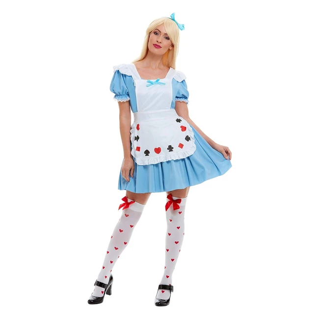 Costume Ragazza Mazzo di Carte Azzurro - Smiffys - Abito Medium