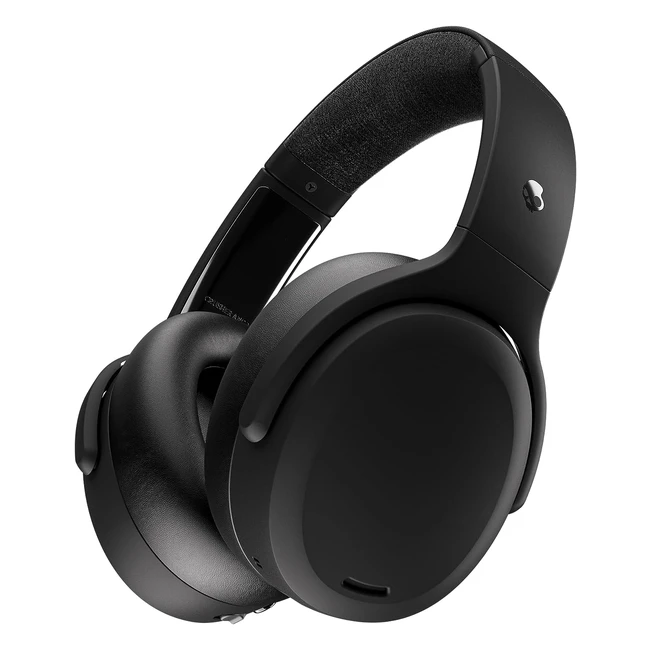 Skullcandy Crusher ANC 2 - Cascos Overear Inalámbricos con Cancelación de Ruido y Sensory Bass - 50 h de Autonomía - SkullIQ Alexa - Micrófono - Bluetooth - Negro