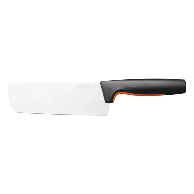 Cuchillo Fiskars Nakiri 28 cm - Acero Inoxidable Japonés - Funcional y Duradero