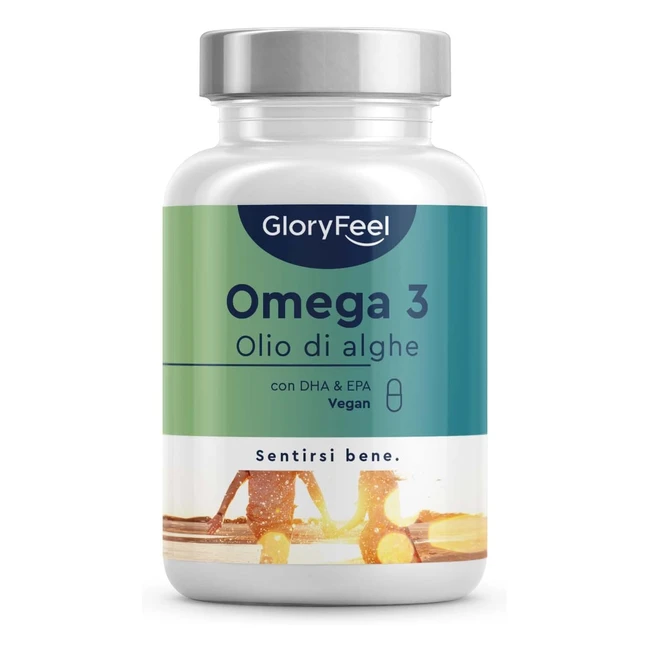 Omega 3 Vegan - Olio di Alghe - 1440mg Omega3 - 216mg EPA - 432mg DHA - 100 Veg