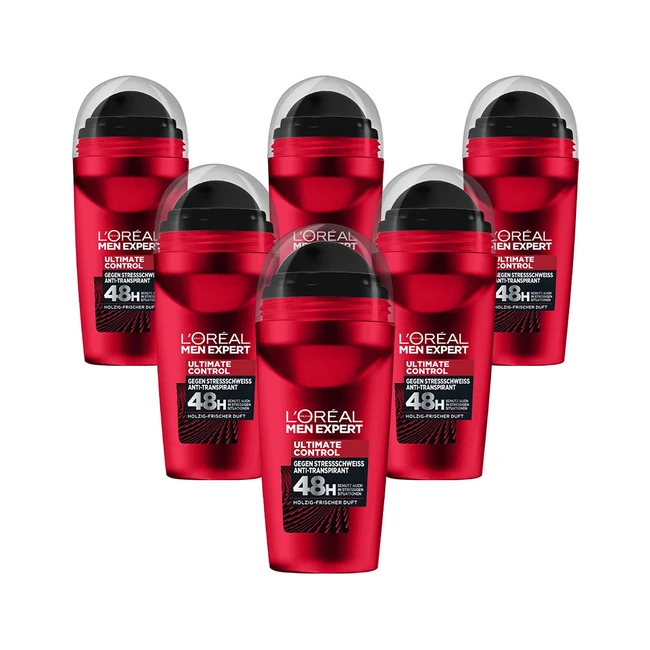 LOral Men Expert Deo fr Mnner - 48h Frische  Kontrolle - 6x50ml