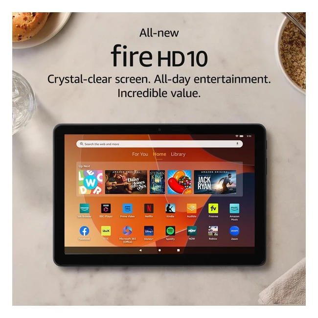 All-New Amazon Fire HD 10 Tablet - Vibrant Full HD Screen, Octa-Core Processor, 3GB RAM - Up to 13H Battery Life - 32GB - Black