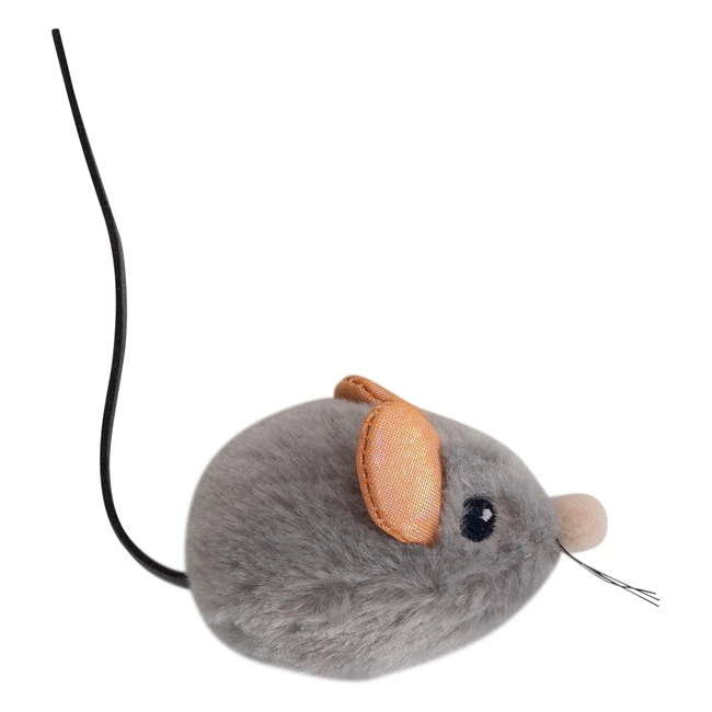 Petstages Squeak Squeak Mouse Plush Catnip Cat Toy - Engaging and Realistic - Ac
