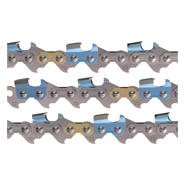 Chaine de scie Oregon E72X3 Gris - Profil bas, 38 jauge, 40 maillons - Compatible avec Husqvarna, Stihl et plus