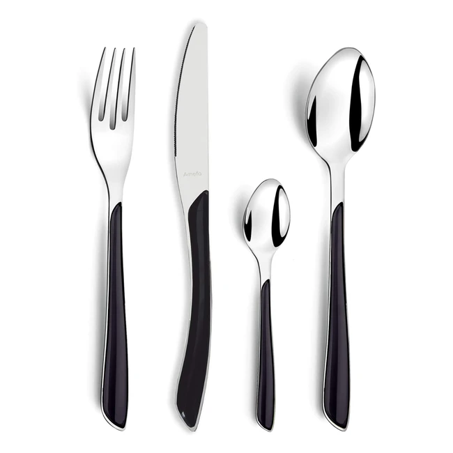 Amefa Eclat 24-Piece Cutlery Set - Black  Fine Quality Stainless Steel