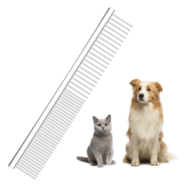 Peigne de toilettage 2en1 pour chiens et chats - Nobleza - Acier inoxydable - Ex