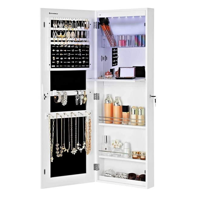 Songmics Jewellery Cabinet Frameless Extra Wide Mirrored Storage Stand JBC63WV1