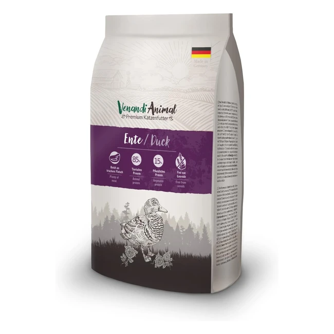 Venandi Animal Premium Trockenfutter Ente getreidefrei mit viel frischem Fleisch 15 kg
