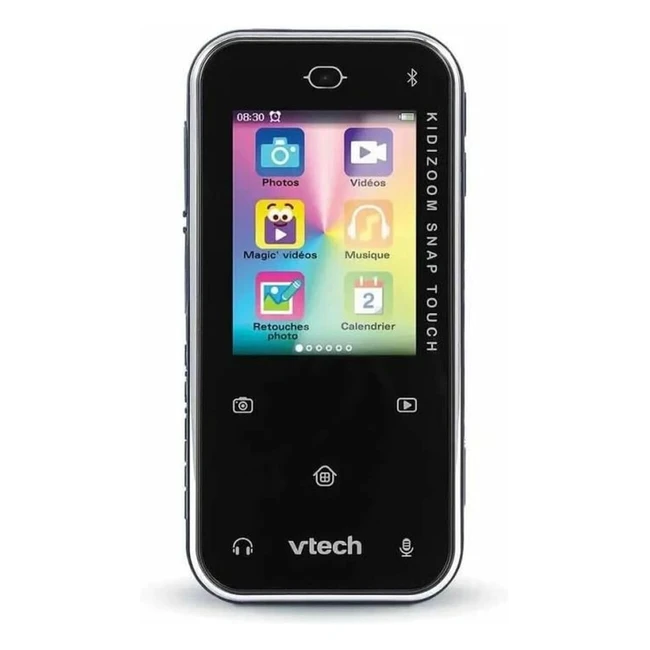 VTech Kidizoom Snap Touch Bleu - Appareil photo numérique portable avec écran tactile, lecteur MP3 Bluetooth - Cadeau enfant et ado de 6 à 13 ans