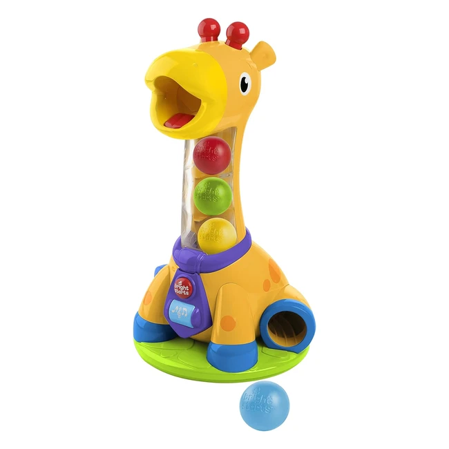 Giraffa Balla Popper Bright Starts - Giocattolo Musicale con Luci e Suoni - 5 Palline - Sviluppo Precoce