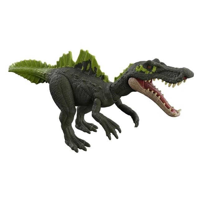 Jurassic World Dominion Assalto Ruggente - Ichthyovenator Dinosauro con Ruggito e Attacco - Gioco Classico e Digitale per Bambini 4 Anni - HDX44