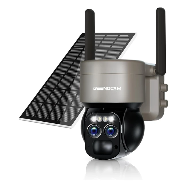 Caméra surveillance extérieure 4K 8MP avec double objectif, zoom hybride 8x, vision nocturne couleur, audio, IP66