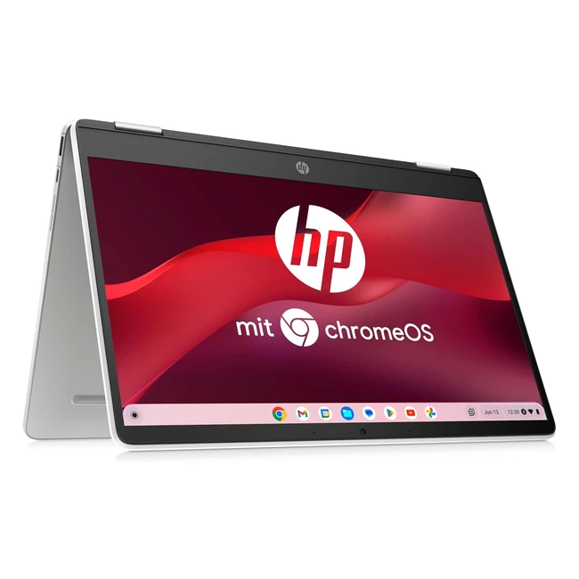 HP Chromebook x360 14 Touchscreen Intel Celeron N4120 4GB RAM 64GB eMMC Intel UHD Graphics 600 ChromeOS QWERTZ Keramik Weiß