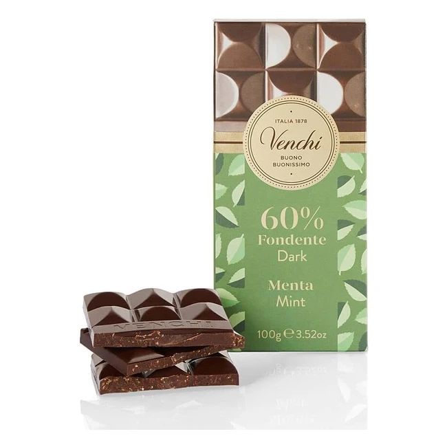 Venchi Tavoletta Cioccolato Fondente e Menta 60 - 100g