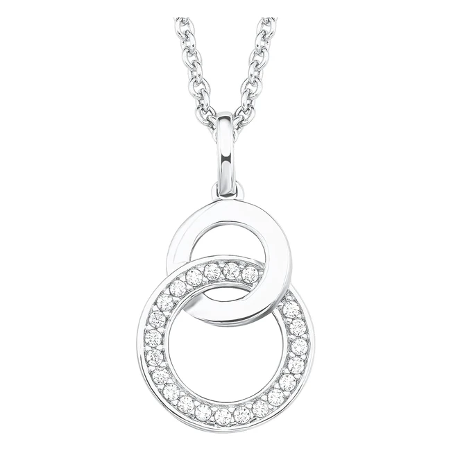 sOliver Damen Halskette mit Anhnger 925 Sterling Silber mit synthetischem Zir