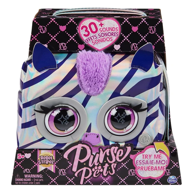 Bolso Mascota Interactiva Magic Zebra - Más de 30 Sonidos y Reacciones