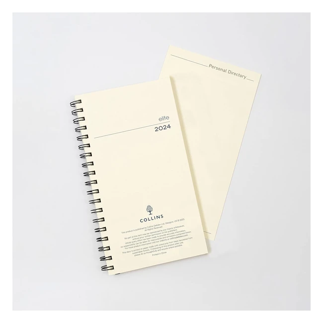 Collins Elite 2024 Diary Pocket Week to View Planner - Refillable Business Organizer