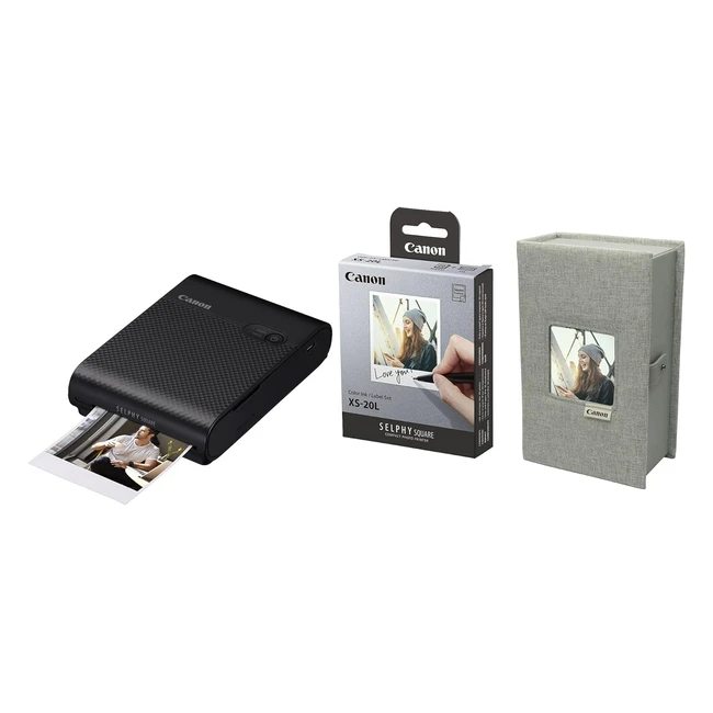 Canon SELPHY Square QX10 Premium Kit - Foto Drucker  Fotopapier XS20L  Aufbewa