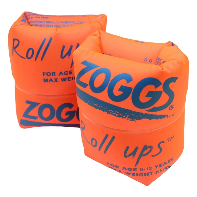 Zoggs Roll Ups - Braccioli Facili da Gonfiare per Bambini 6-12 Anni - Resistente