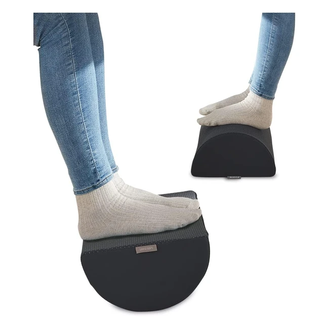 Leitz Desk Foot Rest - Adjustable Leg  Knee Support - Ergo Cosy Range - Velvet 
