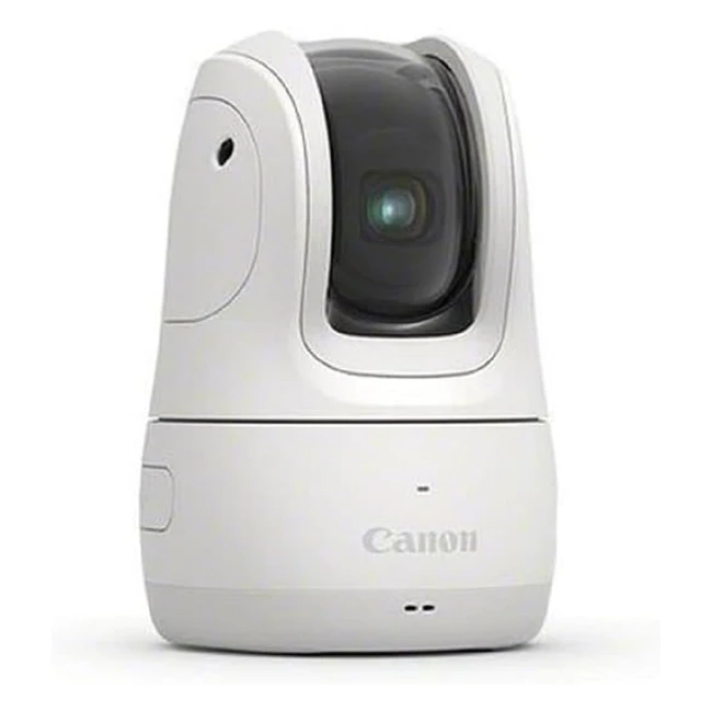 Canon PowerShot PX Essential Kit Mini PTZ-Kamera, automatische Fotos & Videos, Schwenk-Neig-Zoom-Objektiv, Gesichtserkennung, Sprach- und App-Steuerung, Akku, WLAN, Weiß