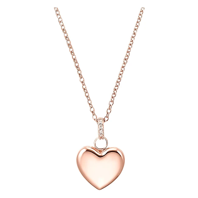 sOliver 2032598 Damen Halskette mit Anhnger 925 Sterling Silber mit synthetis