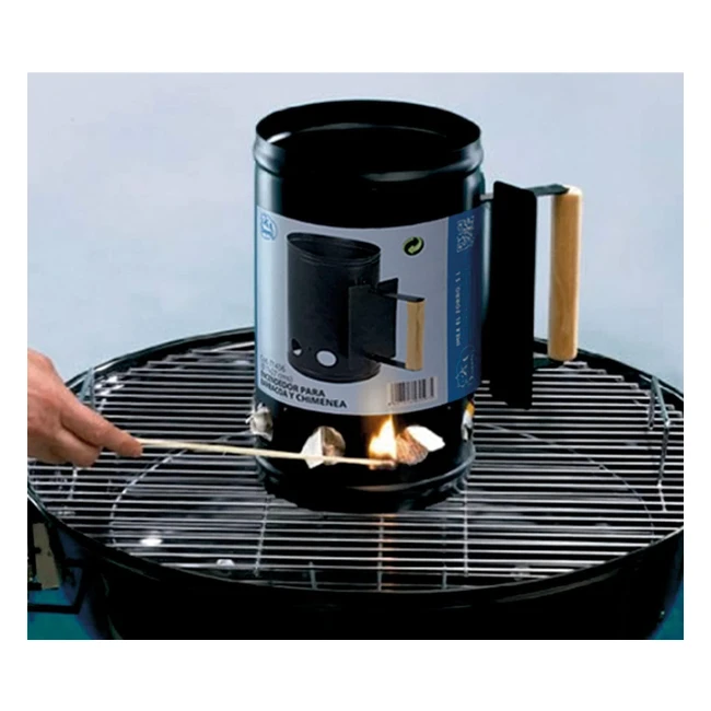 Encendedor para barbacoa Imex El Zorro negro 17x17x27 cm 71436 - Encendido rápido y ecológico