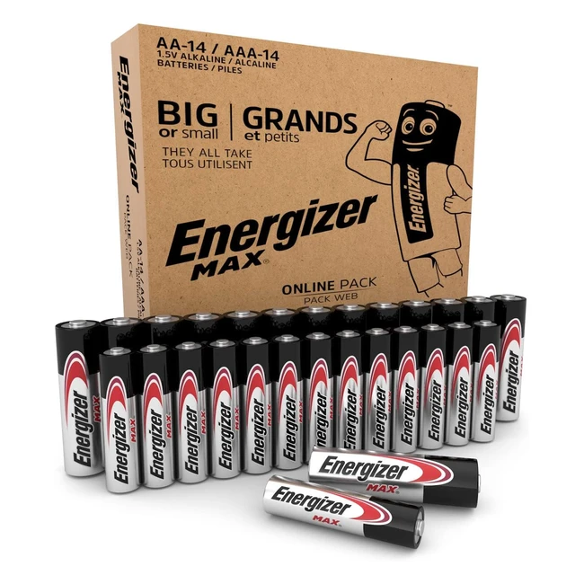 Energizer Max AAAA Batteries Alkaline 28 Pack Combo - Long-Lasting Power