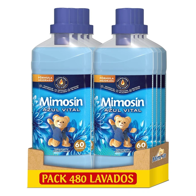 Mimosn Suavizante Concentrado Azul Vital 60 Lavados - Pack de 8
