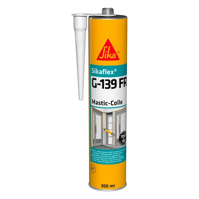 Sikaflex G 139 - Mastic/Colle prise rapide 300ml gris bton - Haute adhérence et élasticité permanente