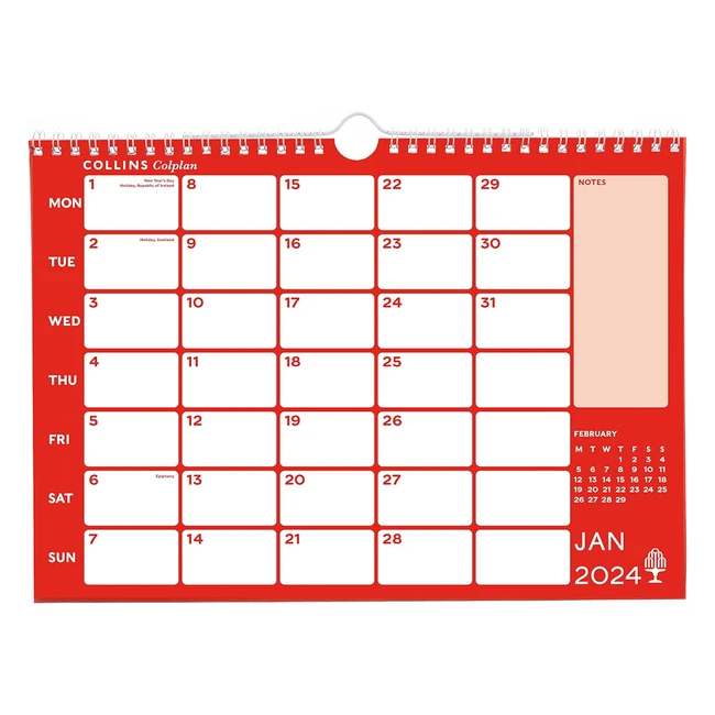 Collins Debden Colplan 2024 Diary A4 - Monthly Memo Calendar & Business Planner