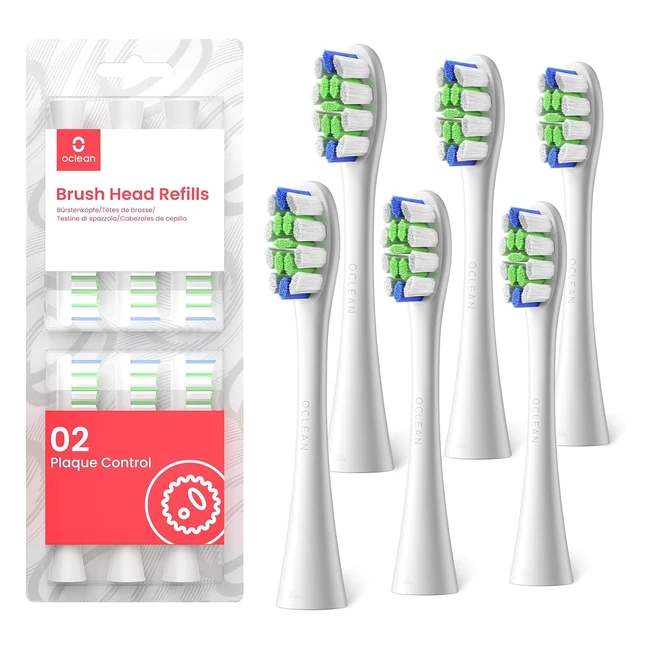 Lot de 6 brossettes de rechange Oclean W06 pour brosse  dents lectrique - Bl