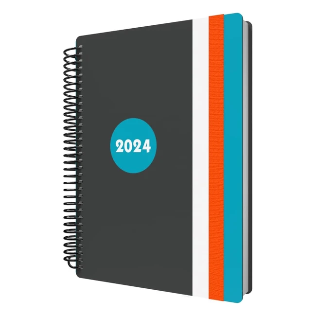 Collins Delta 2024 Diary A5 - Day to a Page with Appointments - Lifestyle Planner and Organiser - January to December 2024 - Blue
