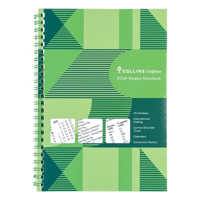 Collins Debden Colplan 2024 Diary A5 Weekly Notebook - Business Planner and Organiser