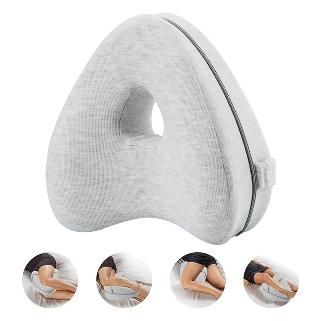 Almohada para piernas Createstar - Alivia el dolor de espalda caderas y tobillo